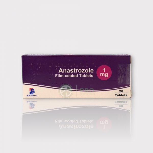 Image of Anastrozole (1 mg) produced by Bristol which contains 28 tabs