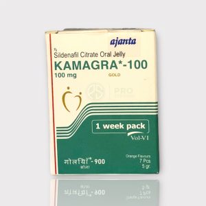 Image of Kamagra Gold 100 (Sildenafil citrate 100 mg) by Ajanta.