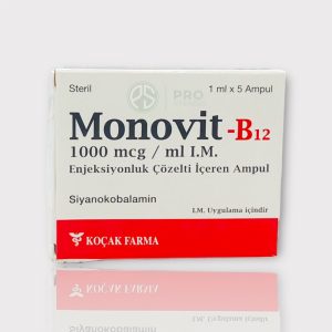 Image of Monovit-B12 (Vitamin B12 : Cyanocobalamin 1000 mcg:ml) - Kocak Farma - 5 amp