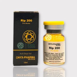 Box and bottle of Rip 200 from the Pro series of Onyx Pharma Belgium.