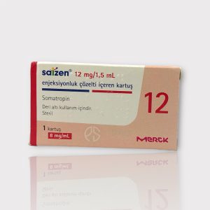 An image of Saizen (Somatropin 8 mg/ml) by Merck.